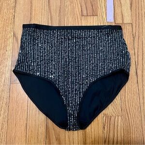 NWT Wild Fable Black Sequin High-Waisted Panties, M